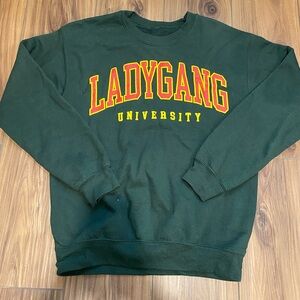 Ladygang University Green Sweater